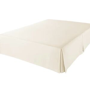 Beige Queen Bed Skirt - Classic Pleated Design